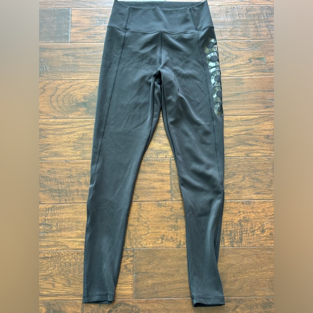 Black Adidas Leggings with Sheer siding